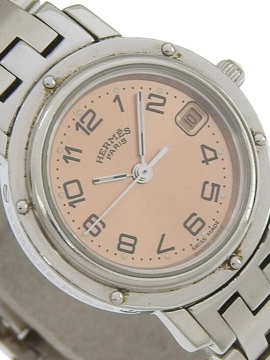HERMES Clipper Watches CL4.210 BrownDial Stainless Steel Quartz Analog dis... main image 11